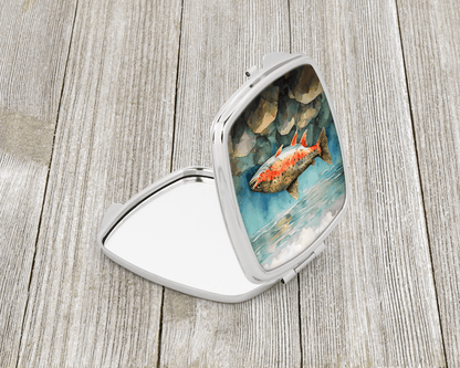 Brook Trout Elegance Square Compact Mirror