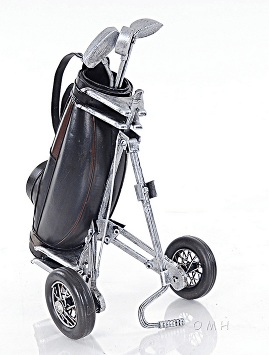 Vintage Black Golf Bag Pen Holder and Décor