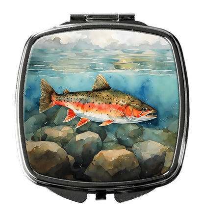 Brook Trout Elegance Square Compact Mirror