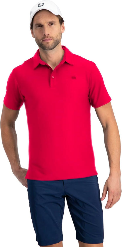 Golf Shirts for Men - Dry Fit Short-Sleeve Polo, Athletic Casual Collared T-Shirt