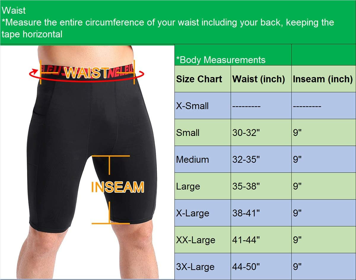 Men'S 3 Pack Running Compression Shorts with Pockets